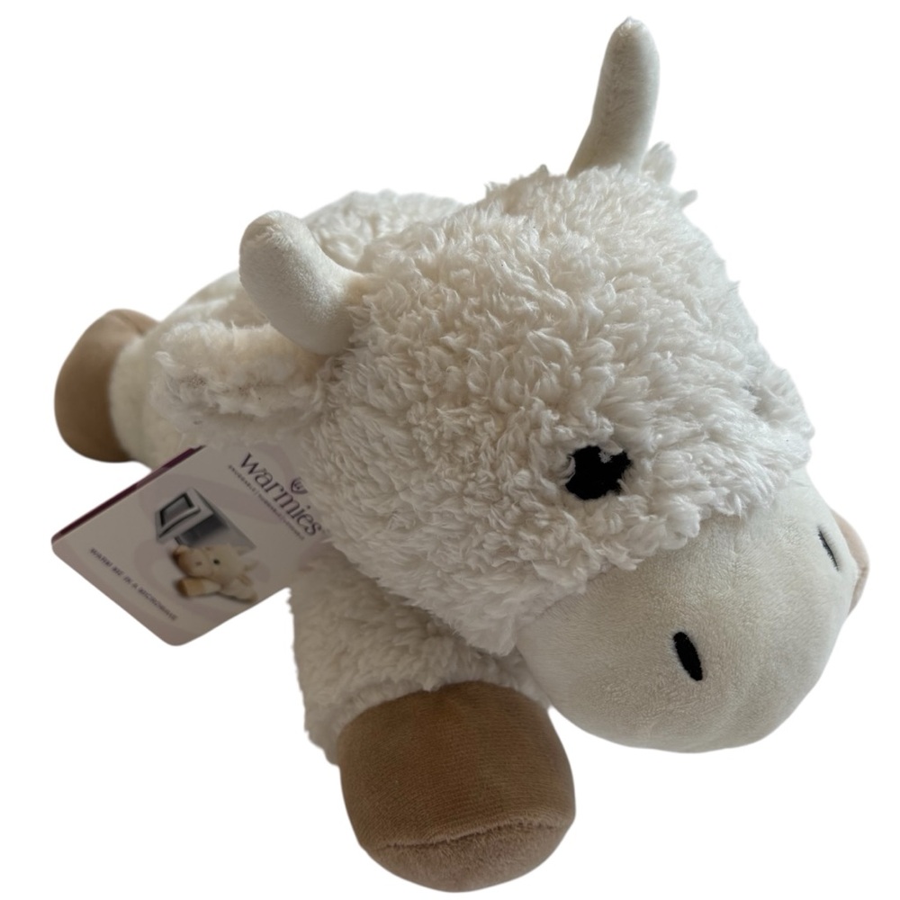Warmies‎ White Buffalo plush Microwavable Comfort Toy NWT